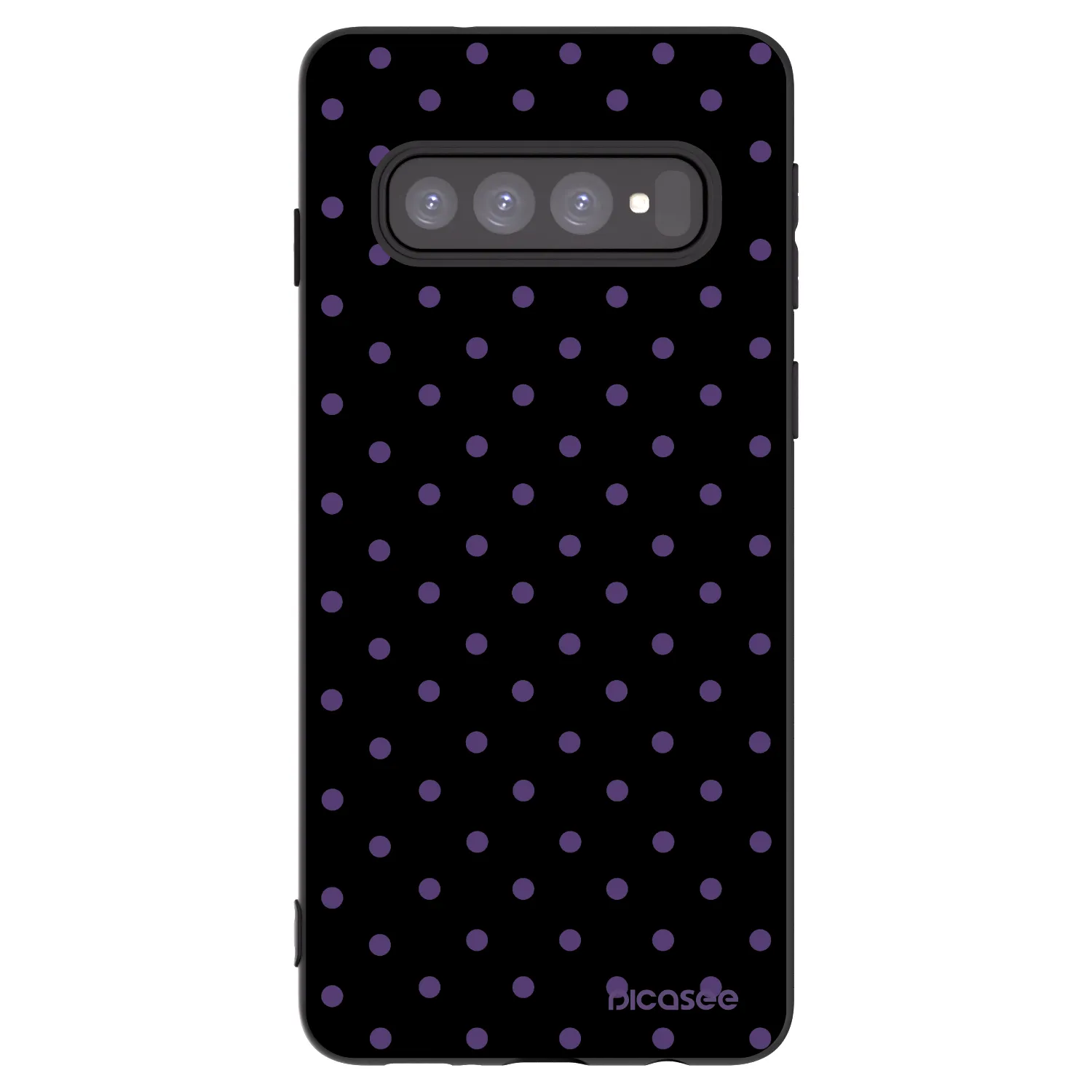 Picasee silikonowe czarne etui na Samsung Galaxy S10 G973 - Flickers