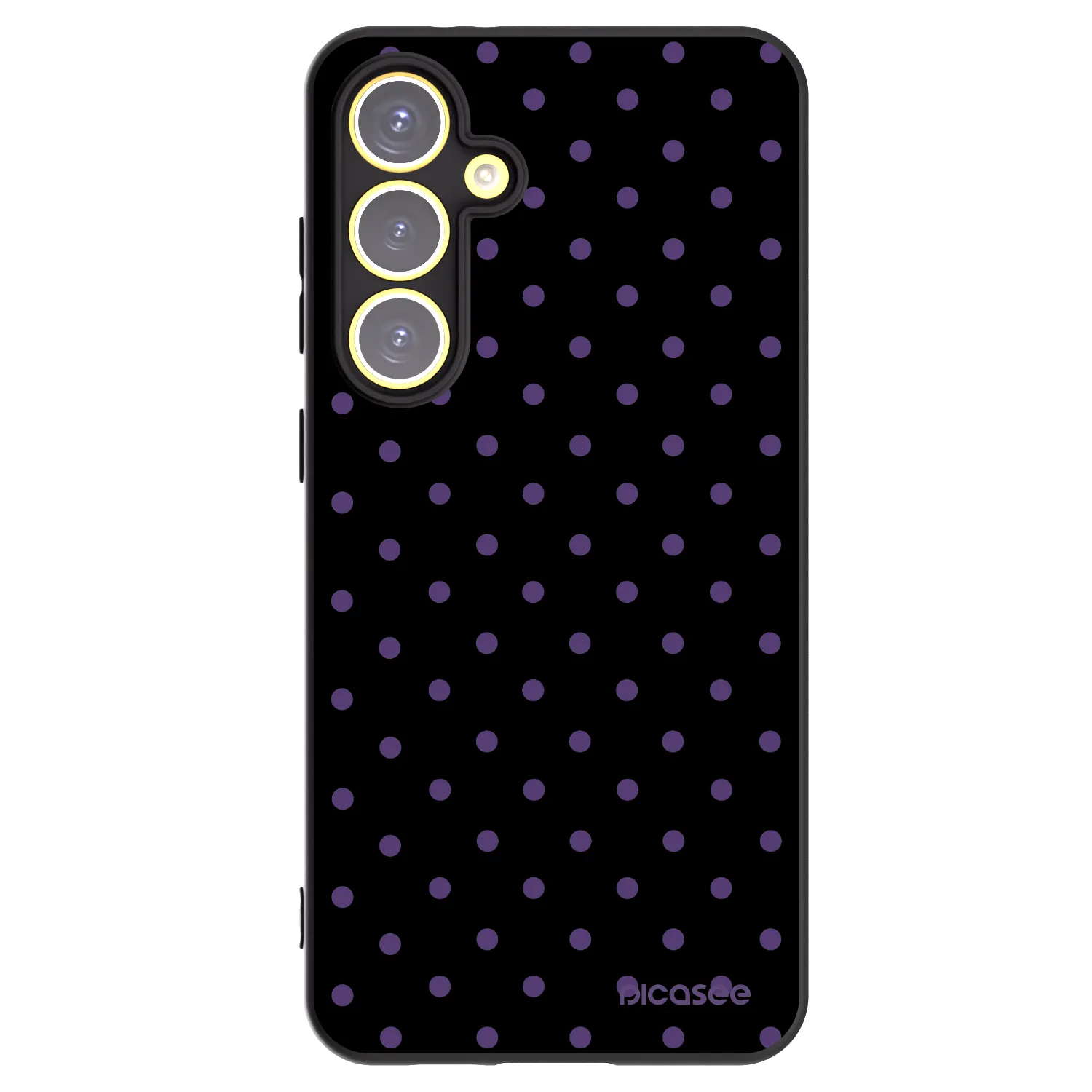 Picasee silikonowe czarne etui na Samsung Galaxy S24 FE S721B - Flickers