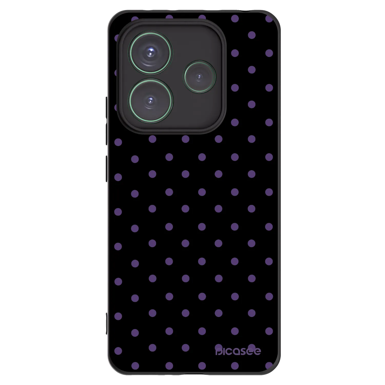 Picasee silikonowe czarne etui na Xiaomi Redmi Note 14 5G - Flickers