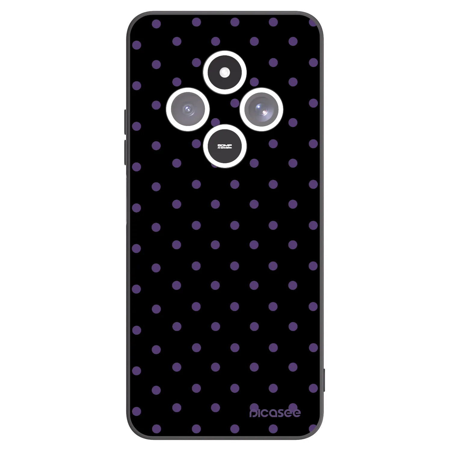 Picasee silikonowe czarne etui na Xiaomi Redmi 14C - Flickers