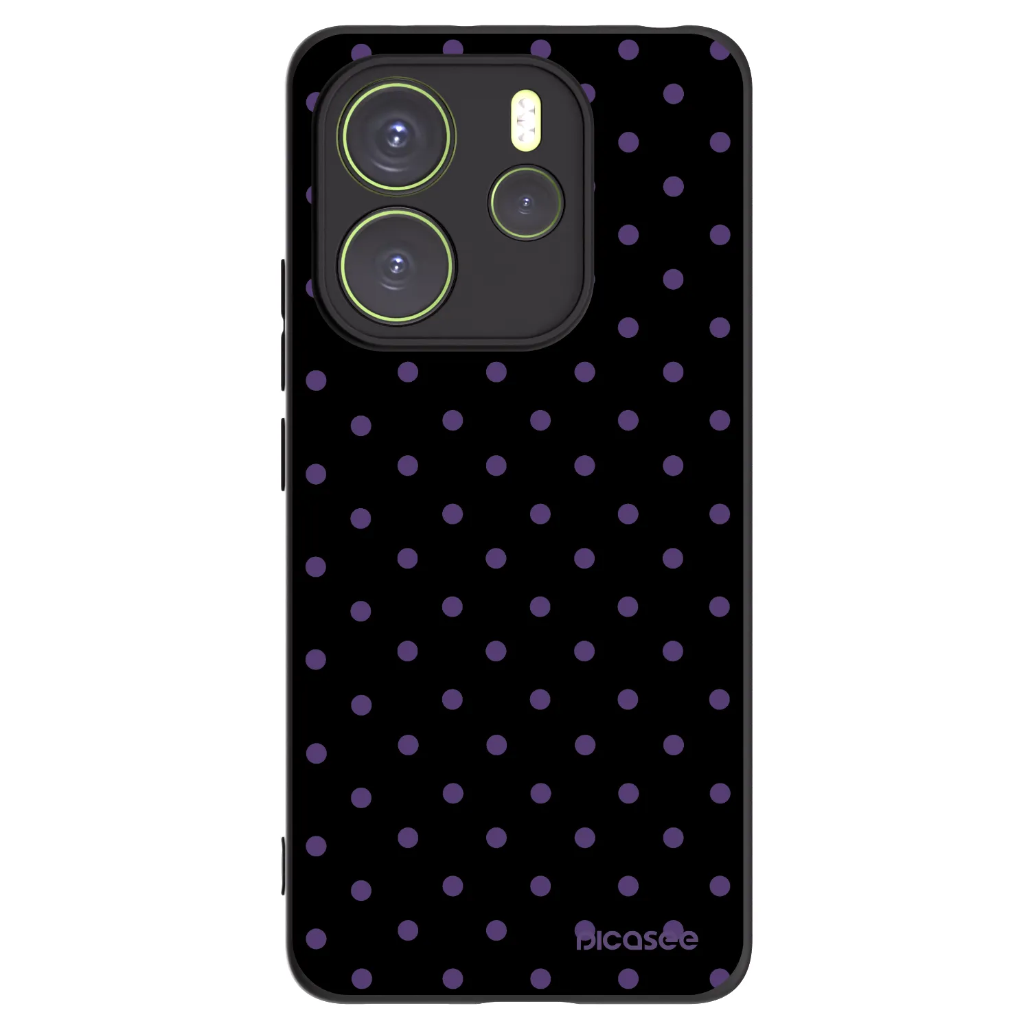 Picasee silikonowe czarne etui na Xiaomi Redmi Note 14 4G - Flickers