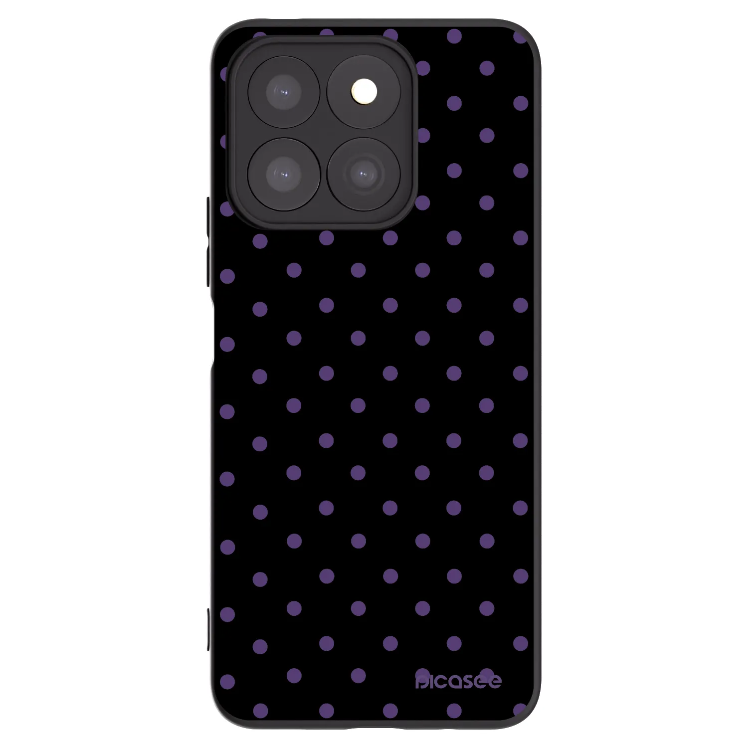 Picasee silikonowe czarne etui na Honor X8c - Flickers