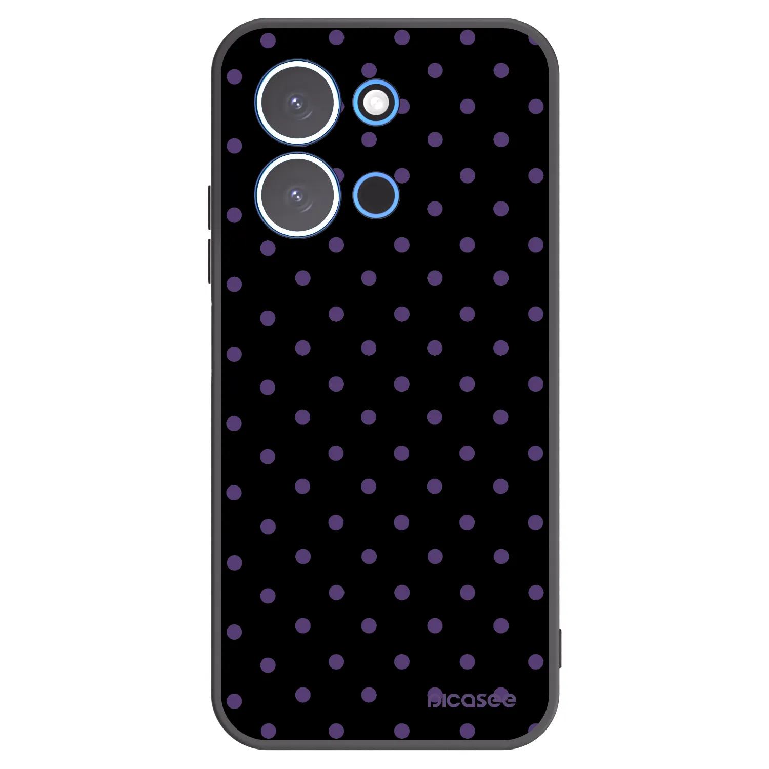 Picasee silikonowe czarne etui na Xiaomi Redmi 15C 4G - Flickers