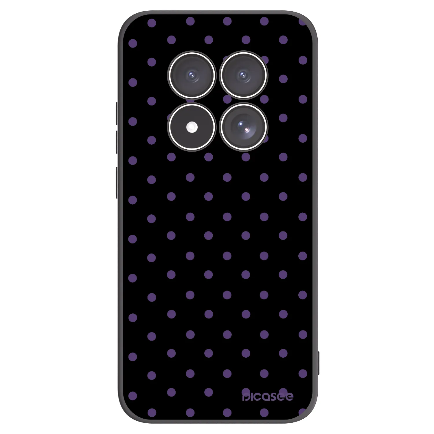 Picasee silikonowe czarne etui na Xiaomi Redmi Note 15 Pro 4G - Flickers