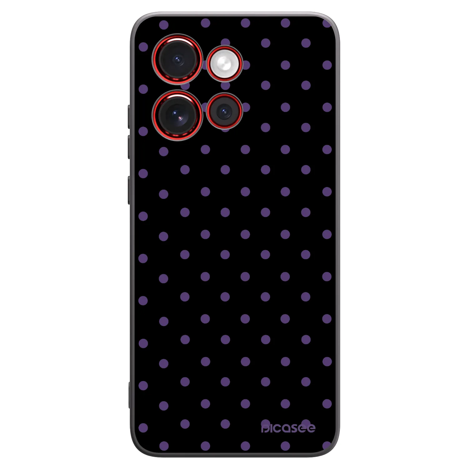 Picasee silikonowe czarne etui na Motorola Edge 60 Neo 5G - Flickers