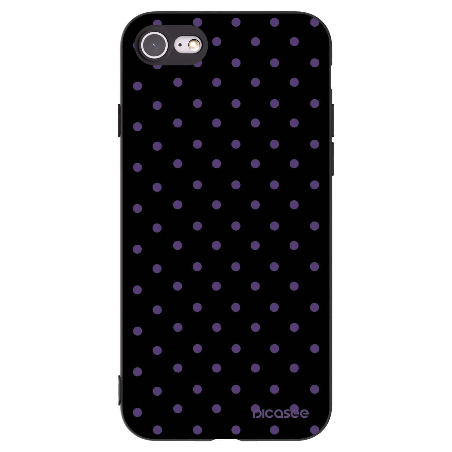 Picasee silikonowe czarne etui na Apple iPhone SE 2020 - Flickers