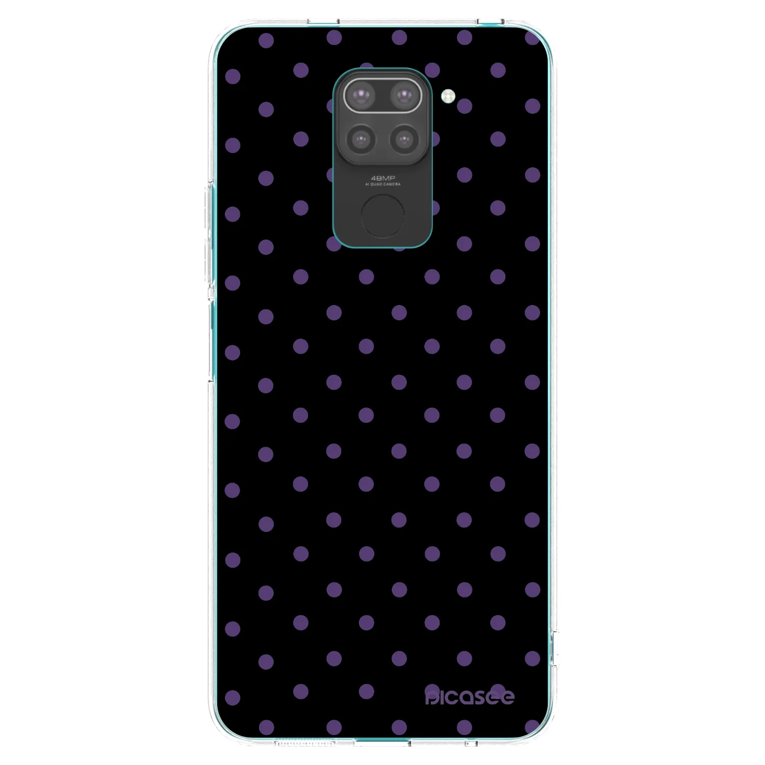 Picasee silikonowe czarne etui na Xiaomi Redmi Note 9 - Flickers