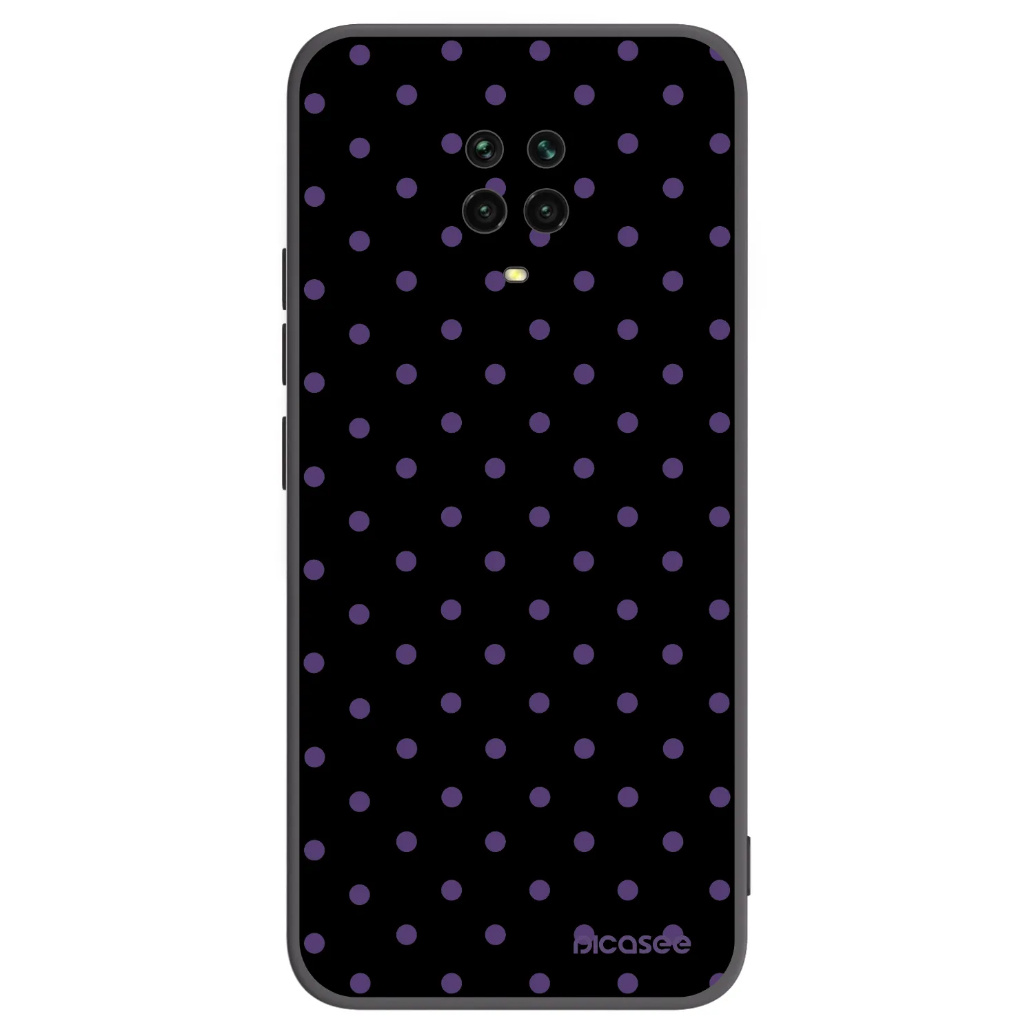 Picasee silikonowe czarne etui na Xiaomi Redmi Note 9S - Flickers