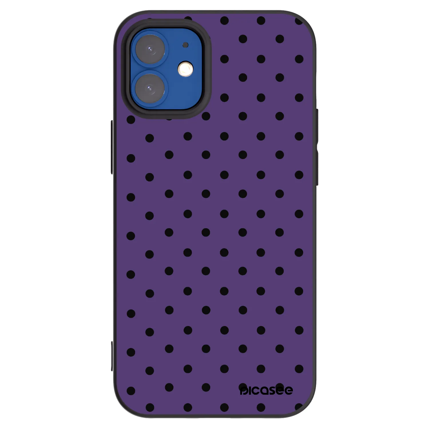 Picasee silikonowe czarne etui na Apple iPhone 12 mini - Flickers 2