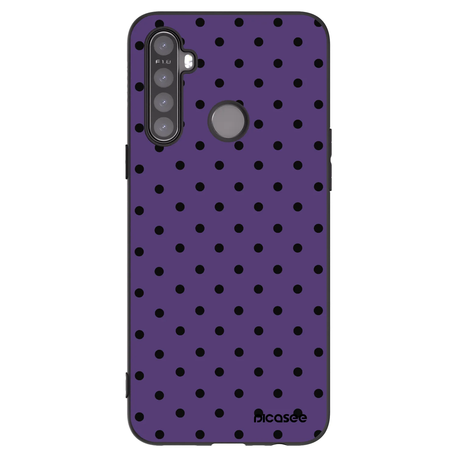 Picasee silikonowe czarne etui na Realme 5 - Flickers 2