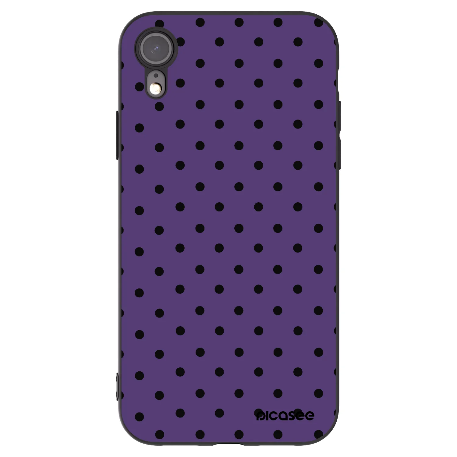 Picasee silikonowe czarne etui na Apple iPhone XR - Flickers 2