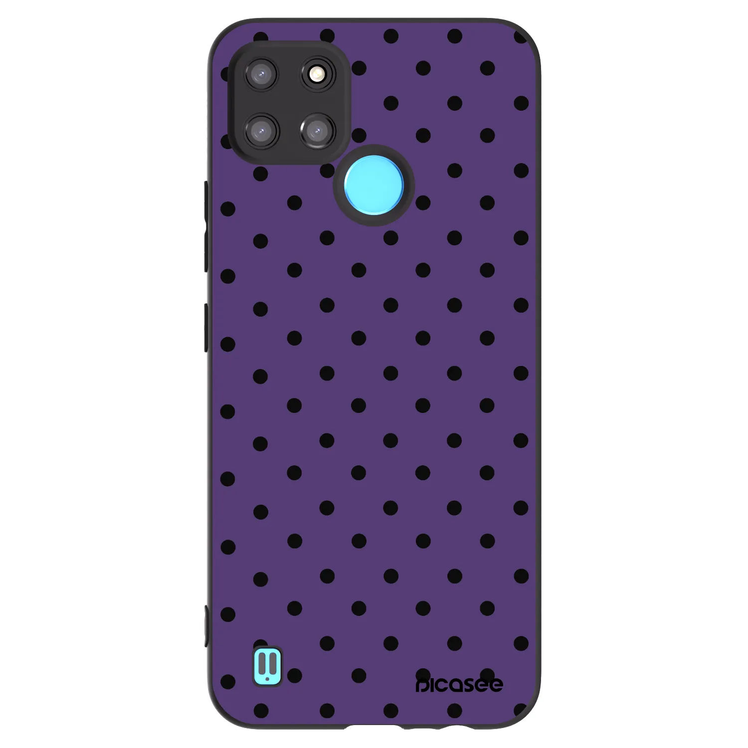 Picasee silikonowe czarne etui na Realme C21Y - Flickers 2