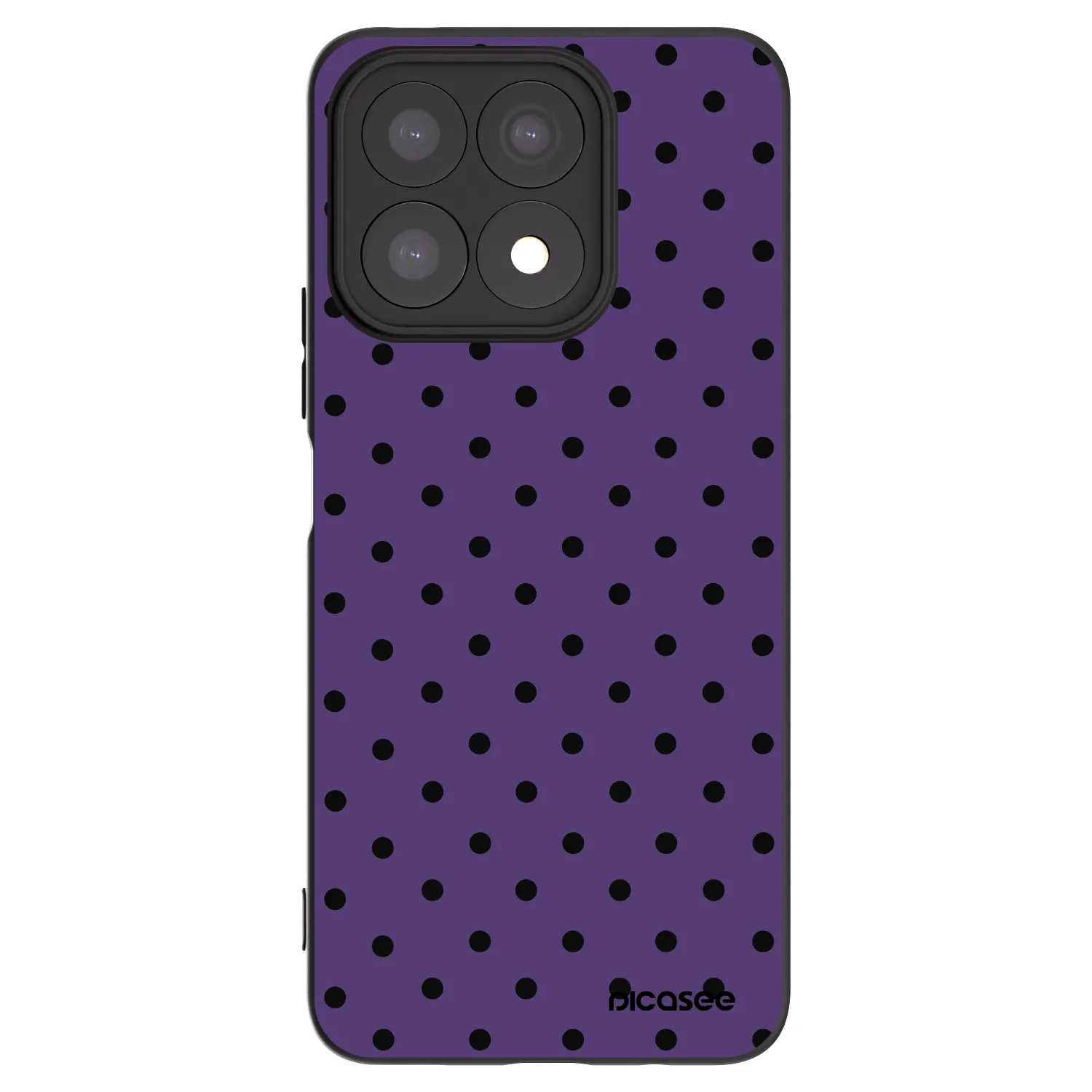 Picasee silikonowe czarne etui na Honor X8a - Flickers 2
