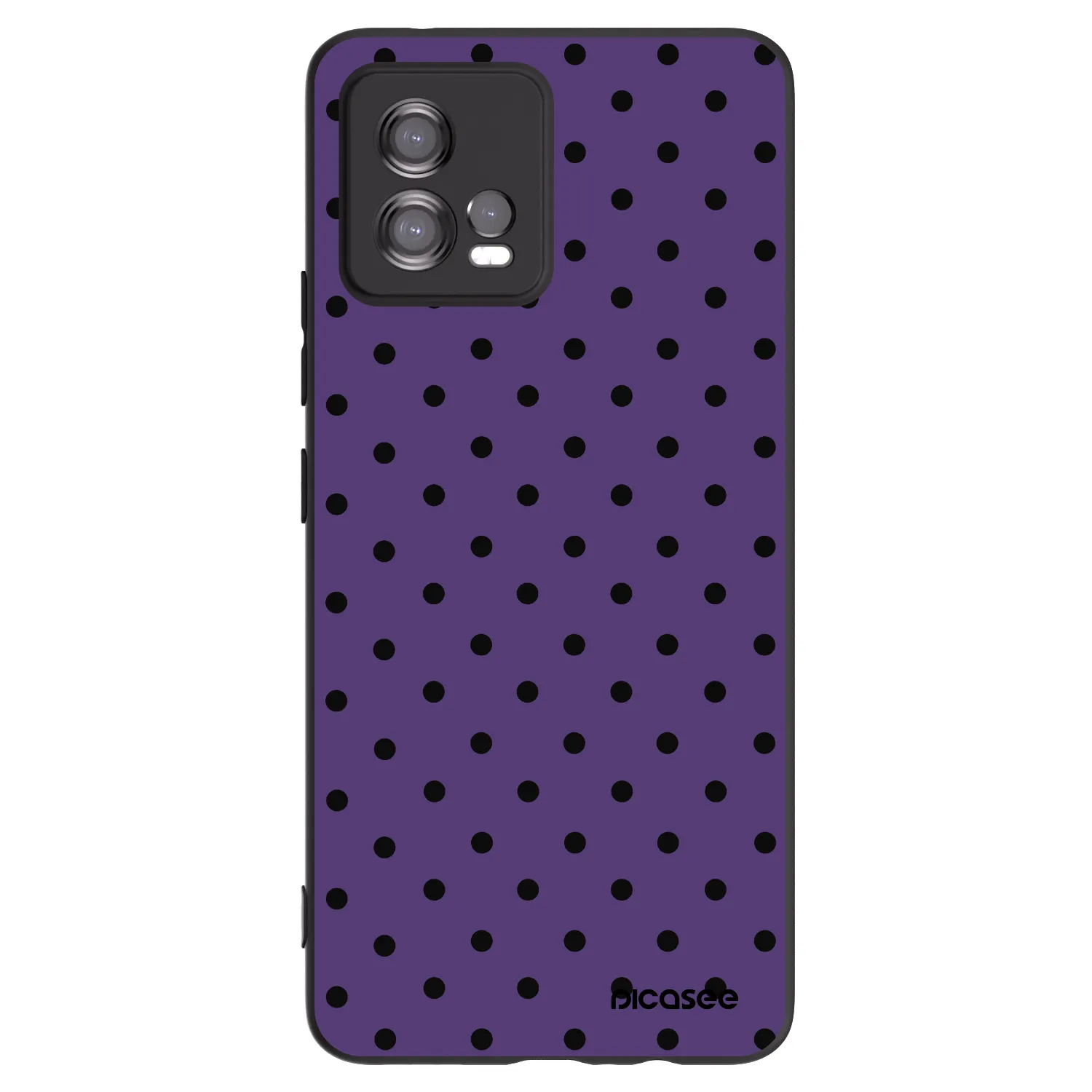 Picasee silikonowe czarne etui na Motorola Moto G72 - Flickers 2
