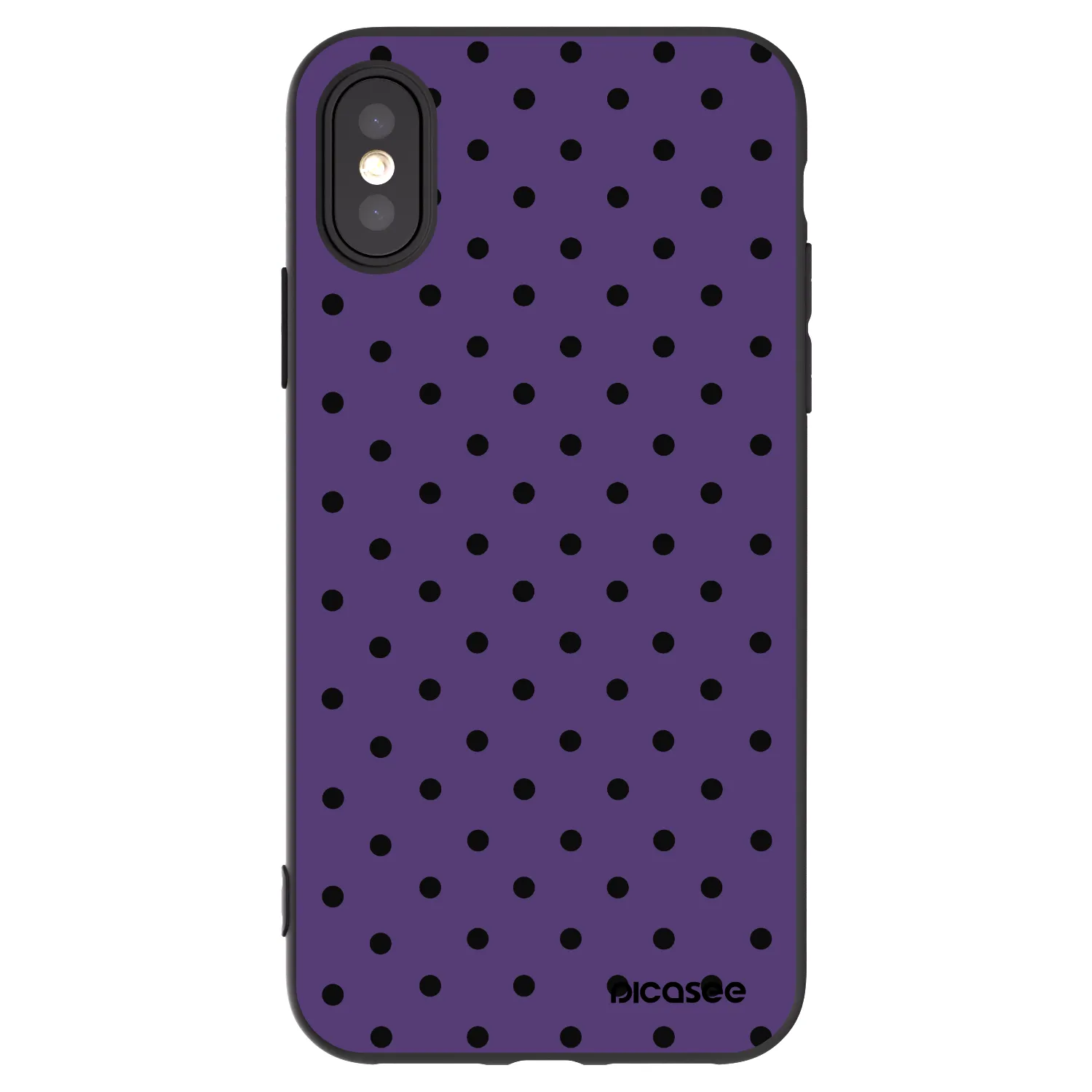 Picasee silikonowe czarne etui na Apple iPhone X/XS - Flickers 2