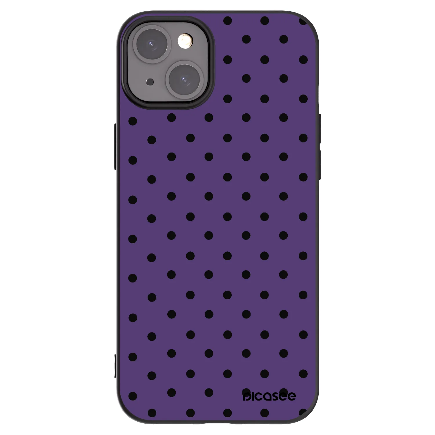 Picasee silikonowe czarne etui na Apple iPhone 15 Plus - Flickers 2