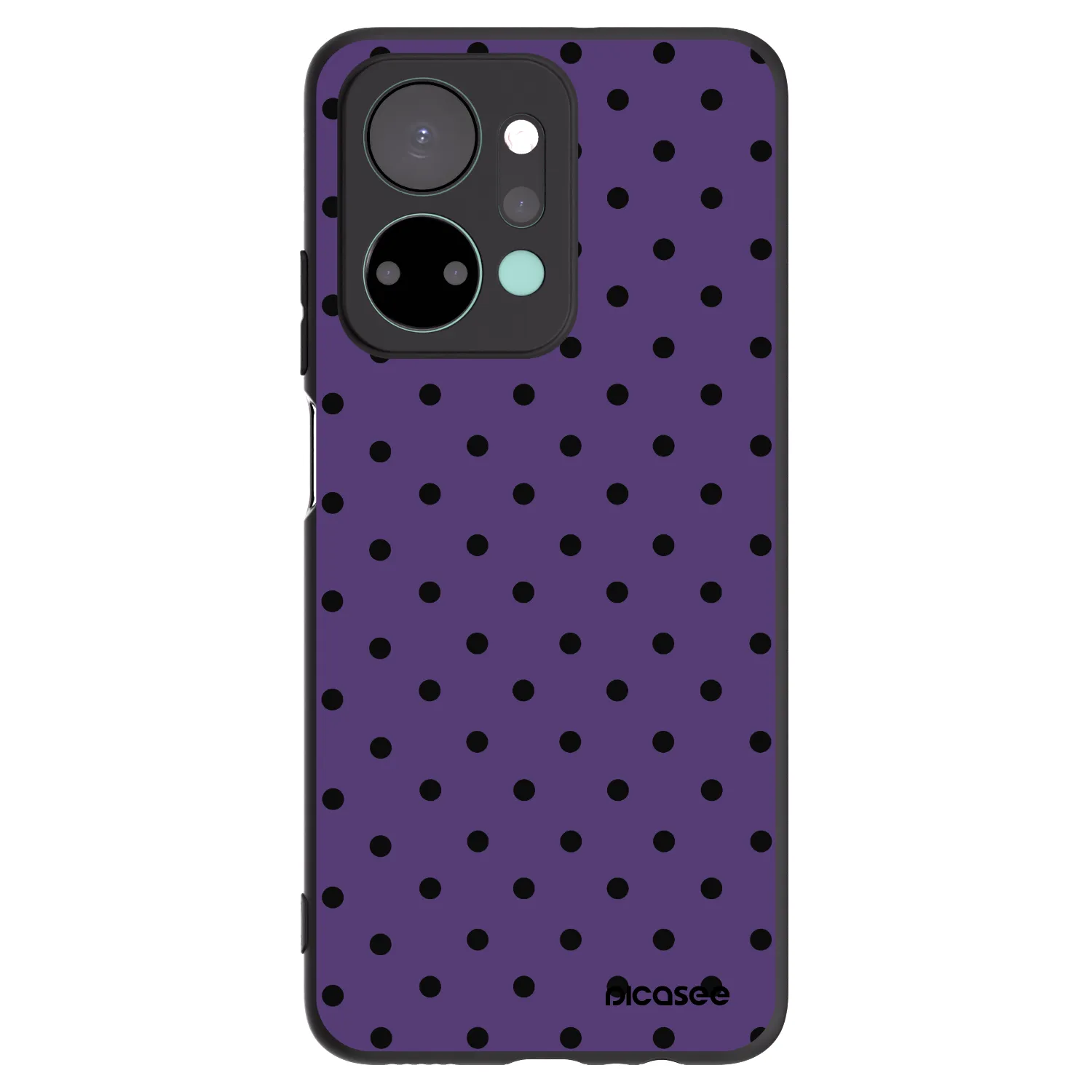 Picasee silikonowe czarne etui na Honor X7a - Flickers 2