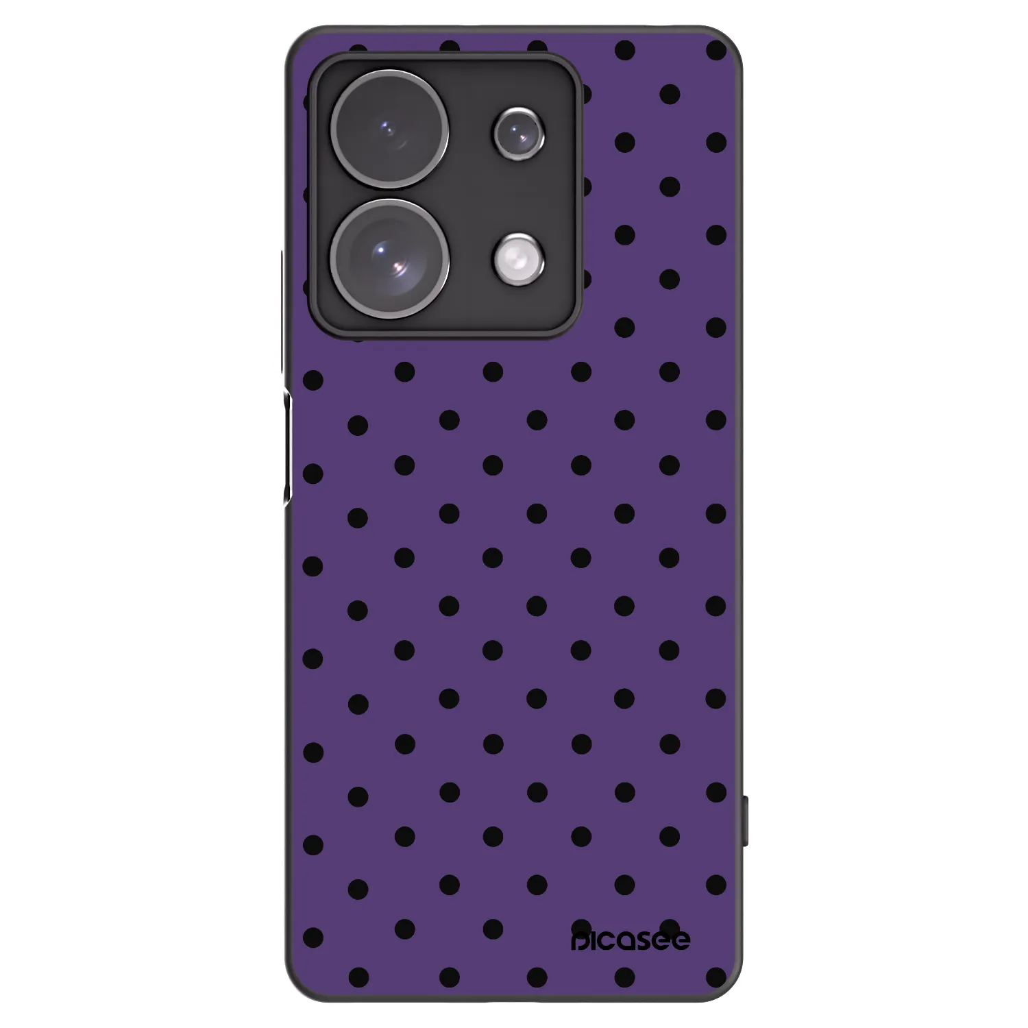 Picasee silikonowe czarne etui na Xiaomi Redmi Note 13 Pro 4G - Flickers 2