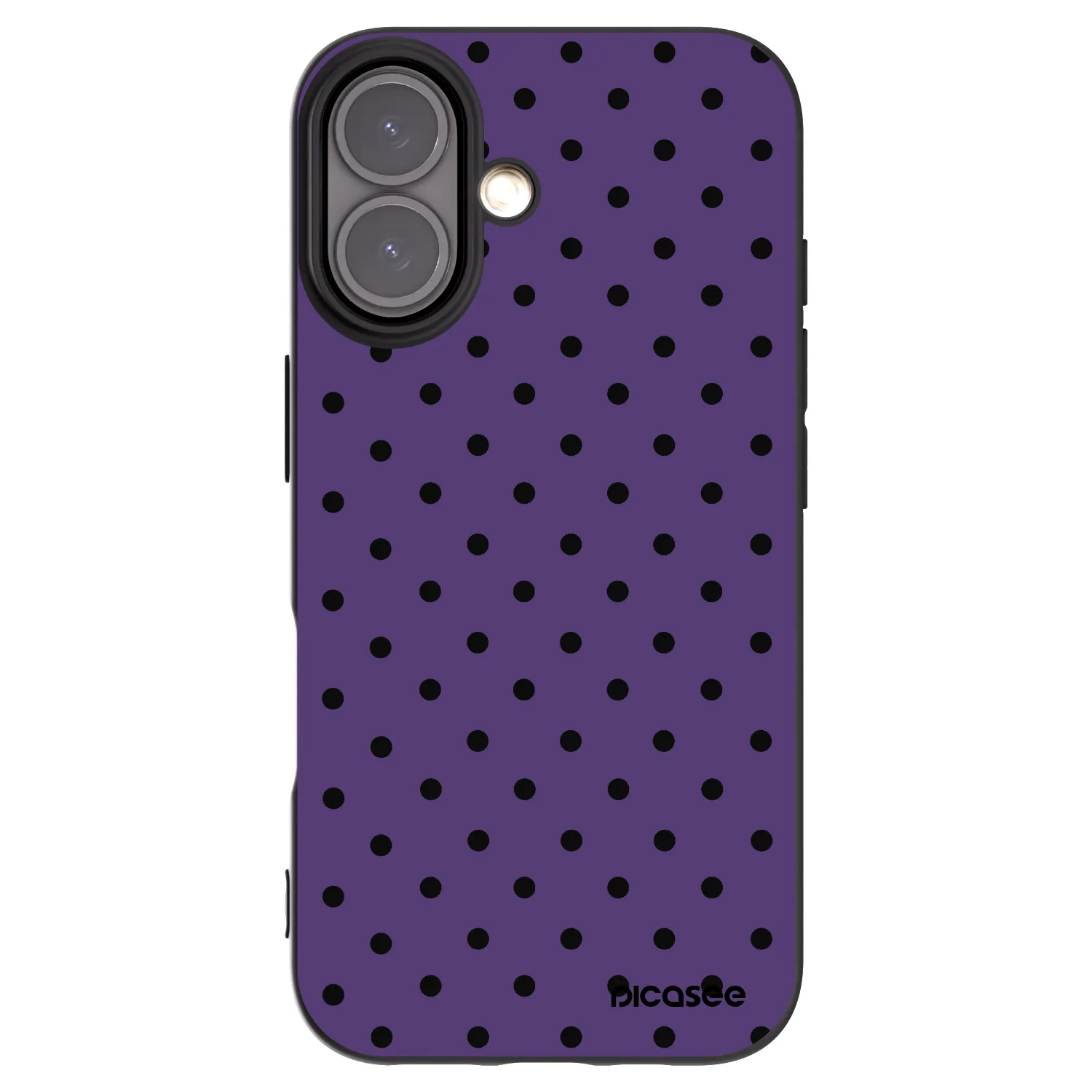 Picasee silikonowe czarne etui na Apple iPhone 16 - Flickers 2