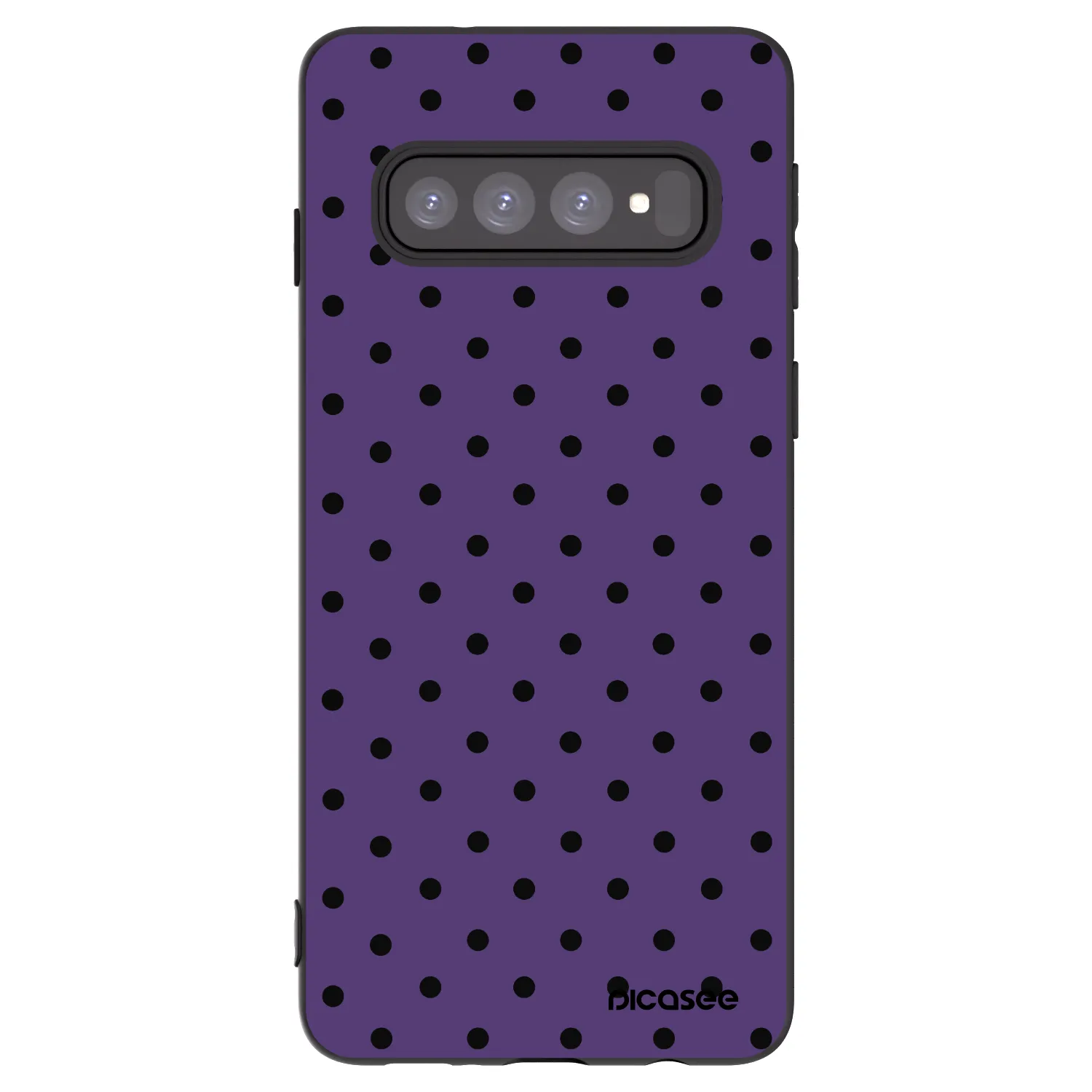 Picasee silikonowe czarne etui na Samsung Galaxy S10 G973 - Flickers 2