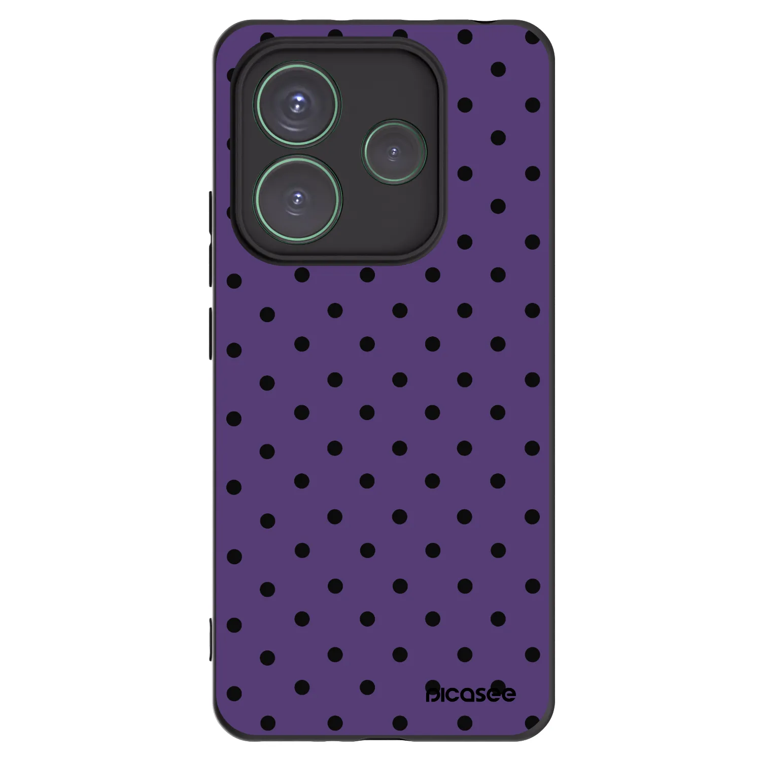 Picasee silikonowe czarne etui na Xiaomi Redmi Note 14 5G - Flickers 2