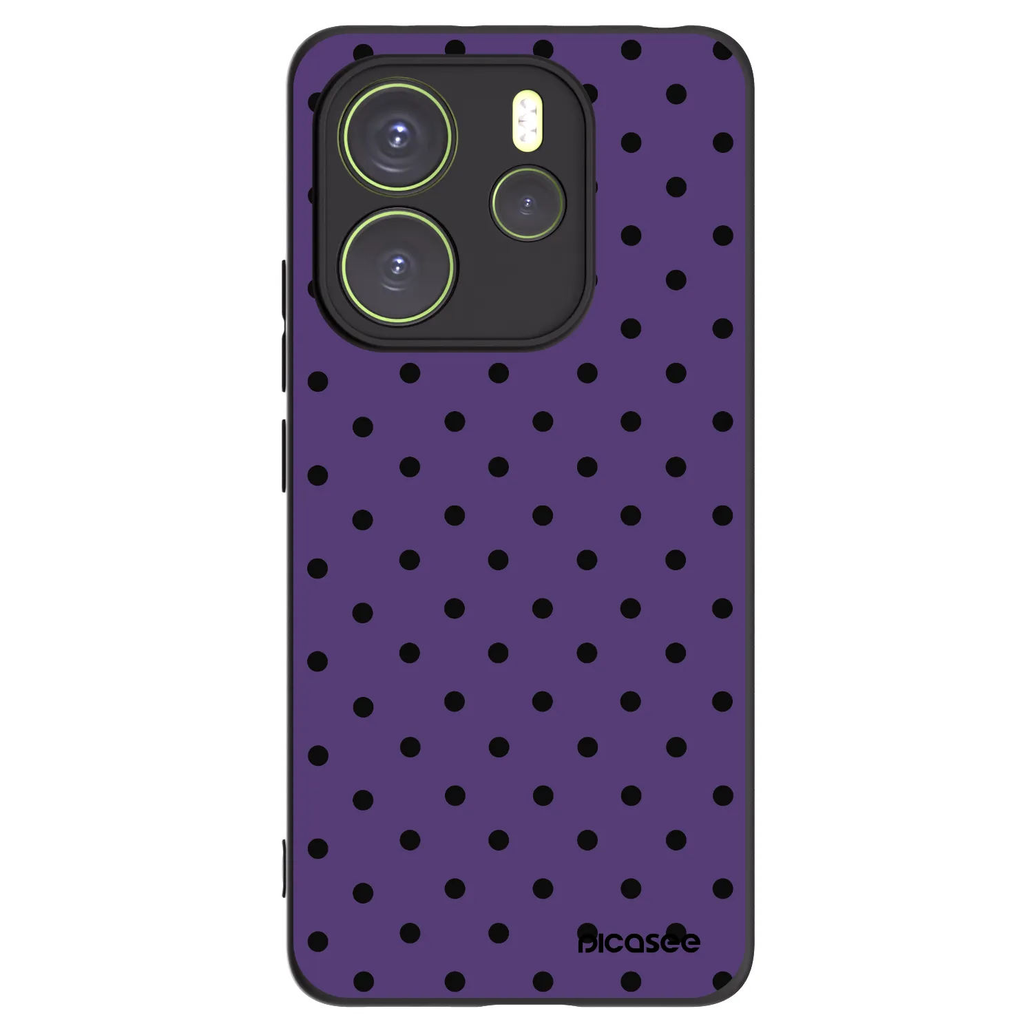 Picasee silikonowe czarne etui na Xiaomi Redmi Note 14 4G - Flickers 2