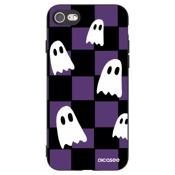 Picasee silikonowe czarne etui na Apple iPhone SE 2020 - Ghosts