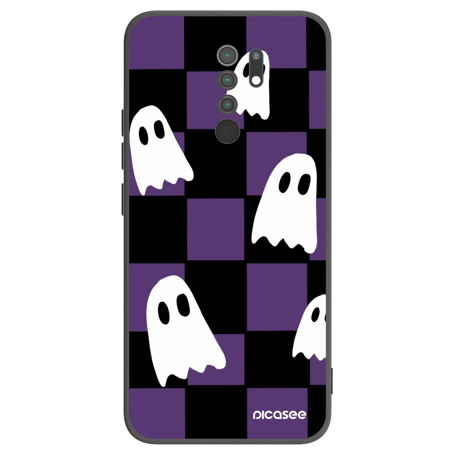 Picasee silikonowe czarne etui na Xiaomi Redmi 9 - Ghosts