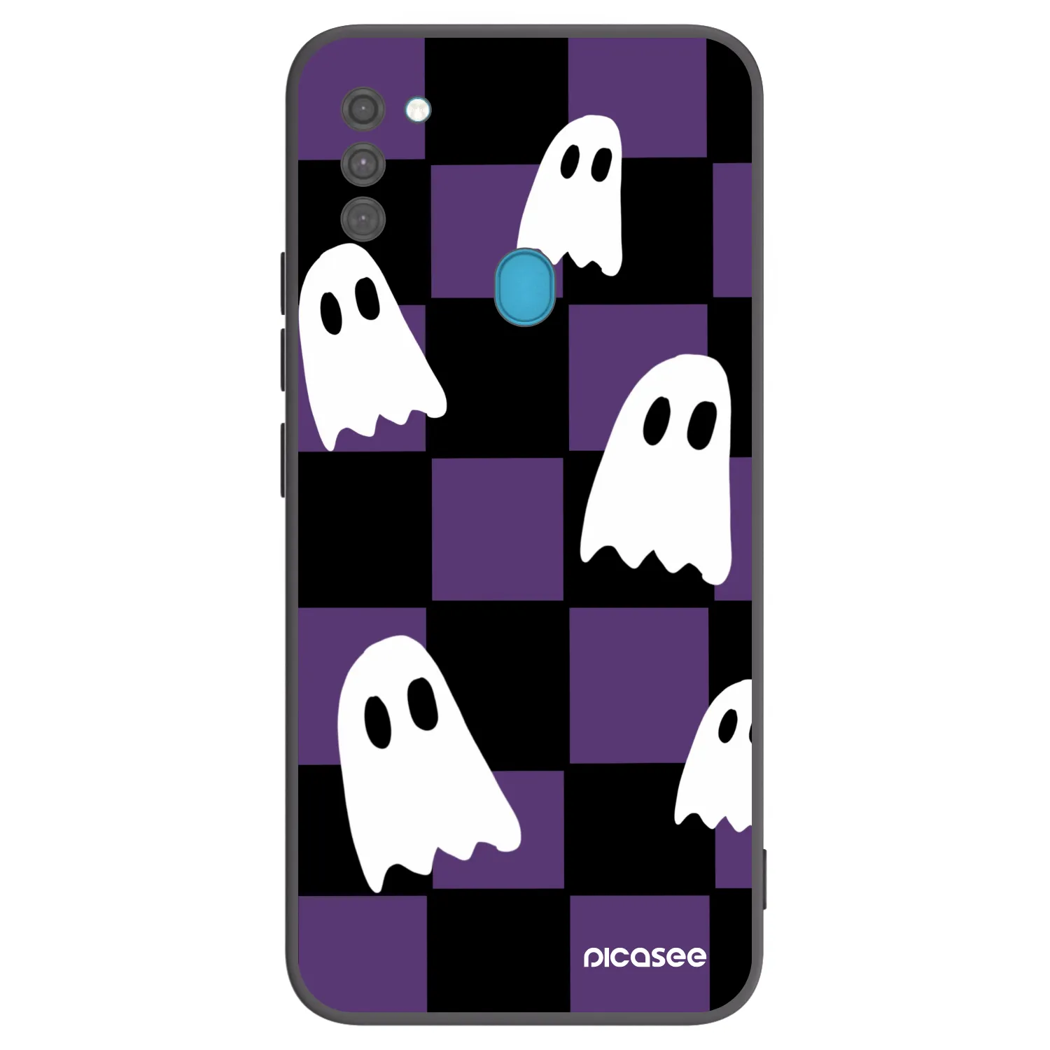 Picasee silikonowe czarne etui na Samsung Galaxy M11 - Ghosts