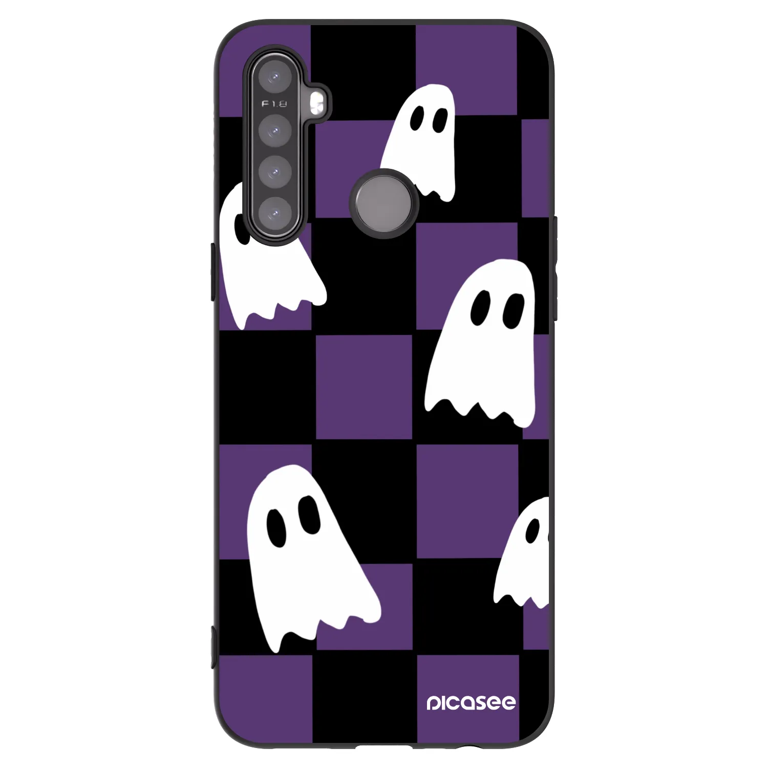 Picasee silikonowe czarne etui na Realme 6i - Ghosts
