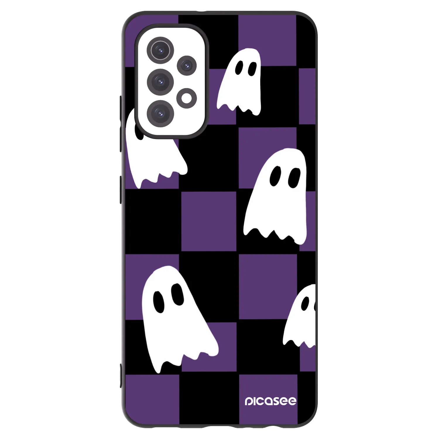 Picasee silikonowe czarne etui na Samsung Galaxy A32 5G A326B - Ghosts