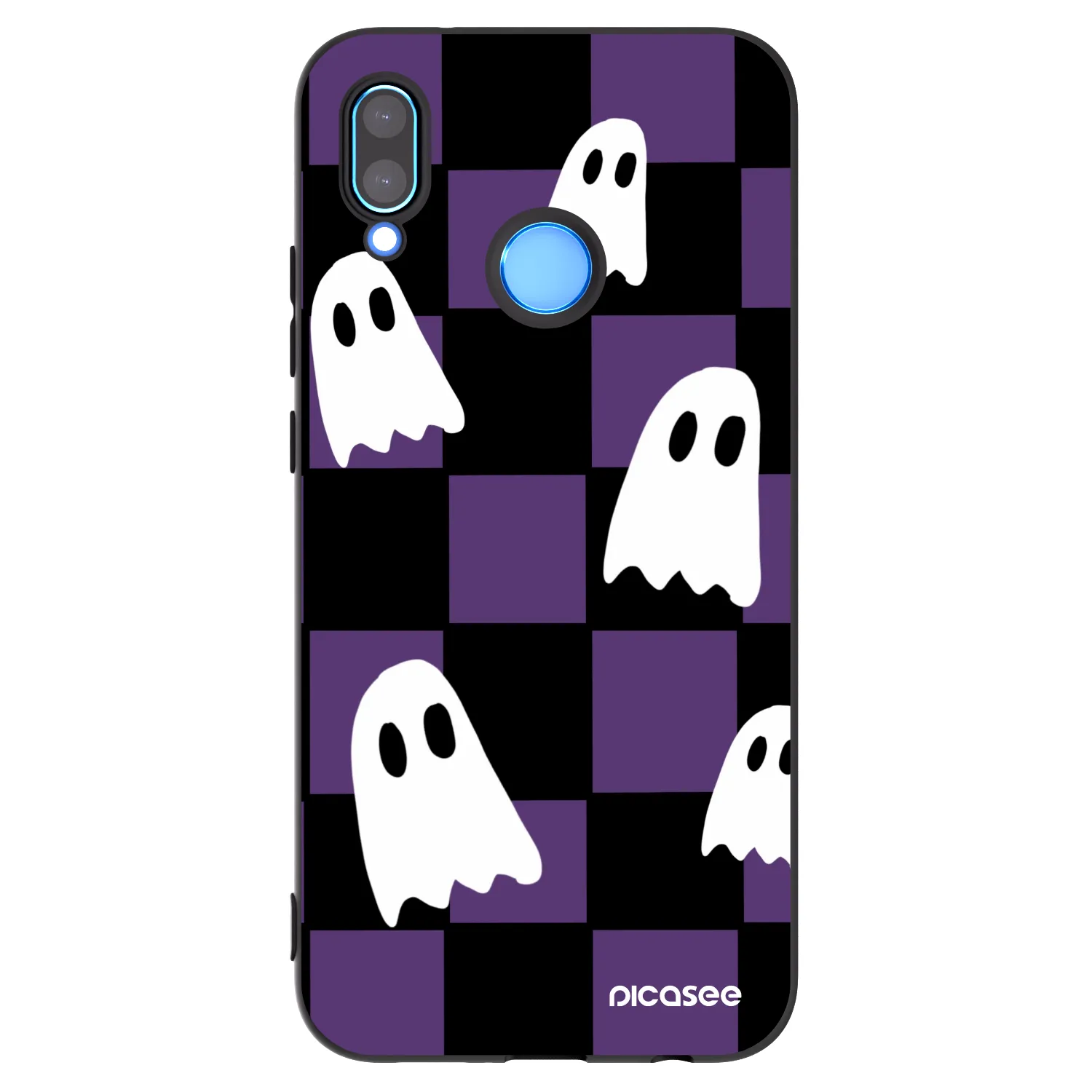 Picasee silikonowe czarne etui na Huawei P20 Lite - Ghosts