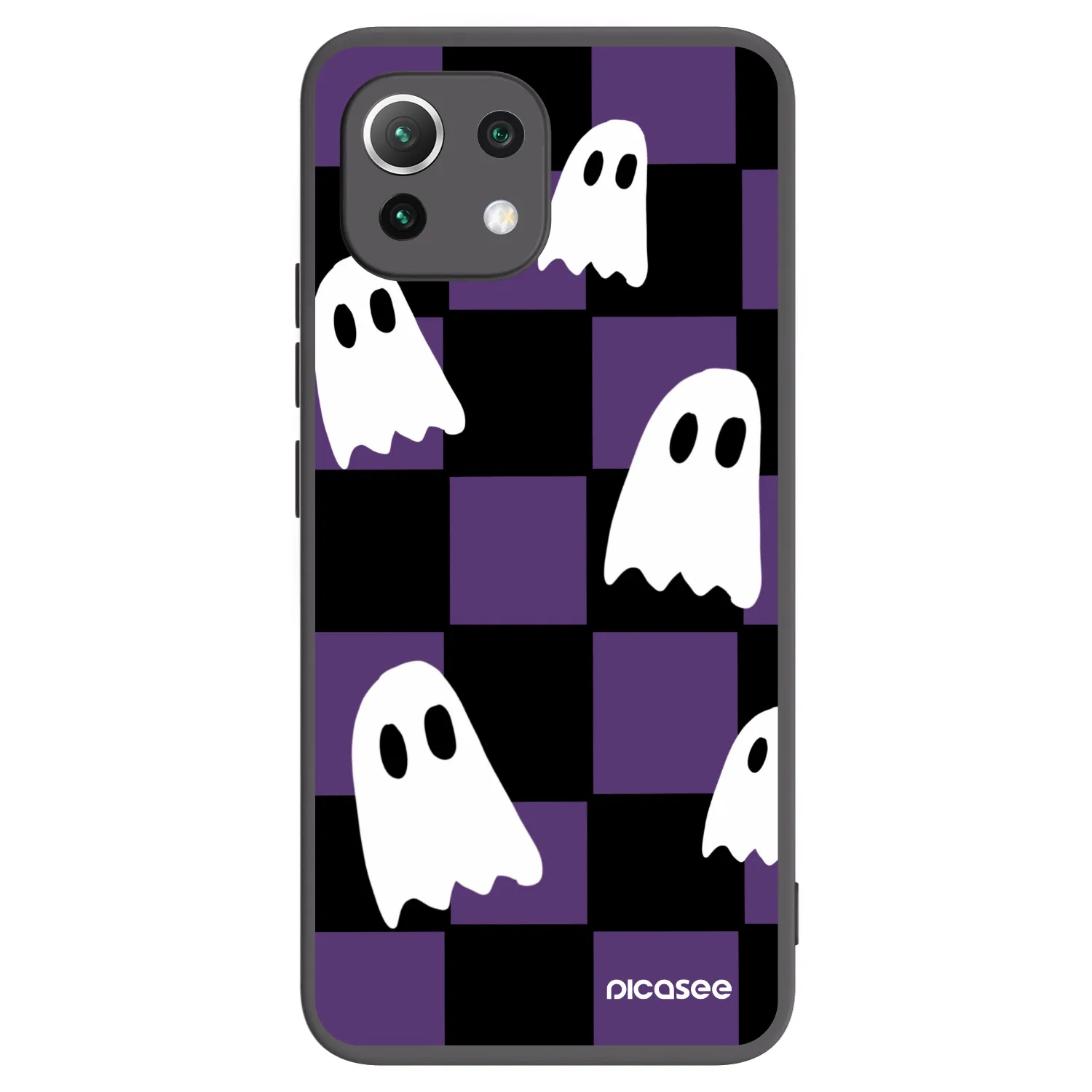 Picasee silikonowe czarne etui na Xiaomi Mi 11 Lite - Ghosts