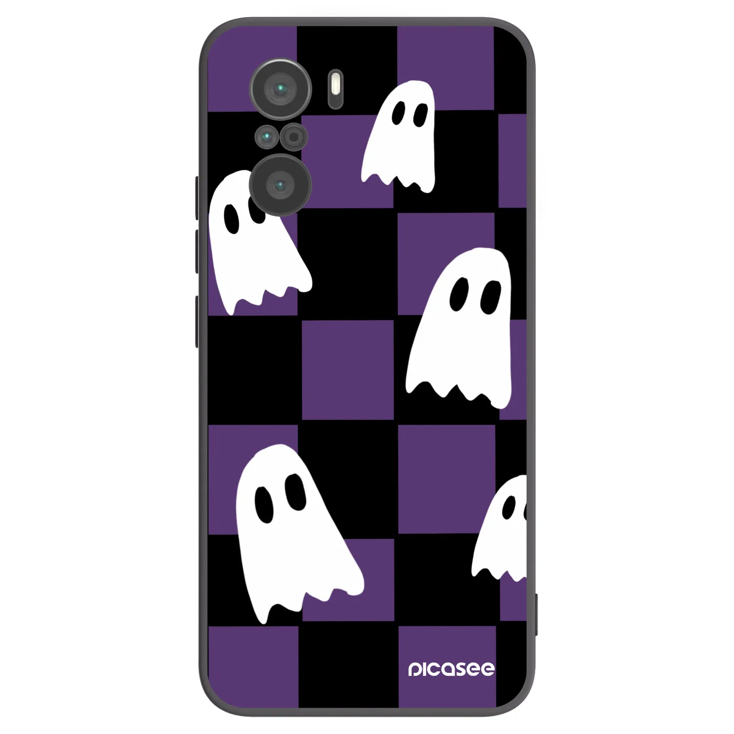Picasee silikonowe czarne etui na Xiaomi Poco F3 - Ghosts