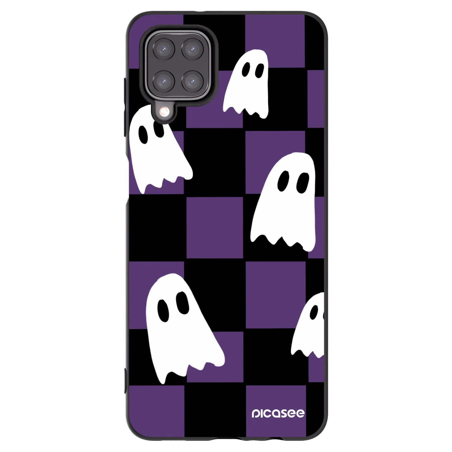 Picasee silikonowe czarne etui na Samsung Galaxy M12 M127F - Ghosts