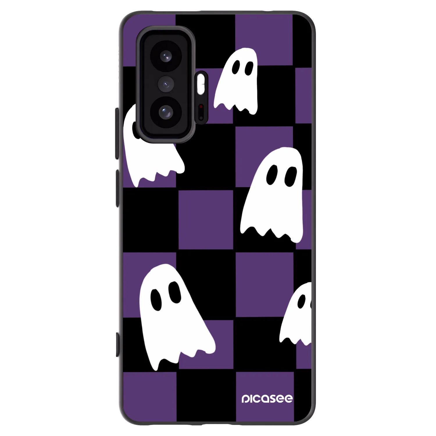 Picasee silikonowe czarne etui na Xiaomi 11T - Ghosts