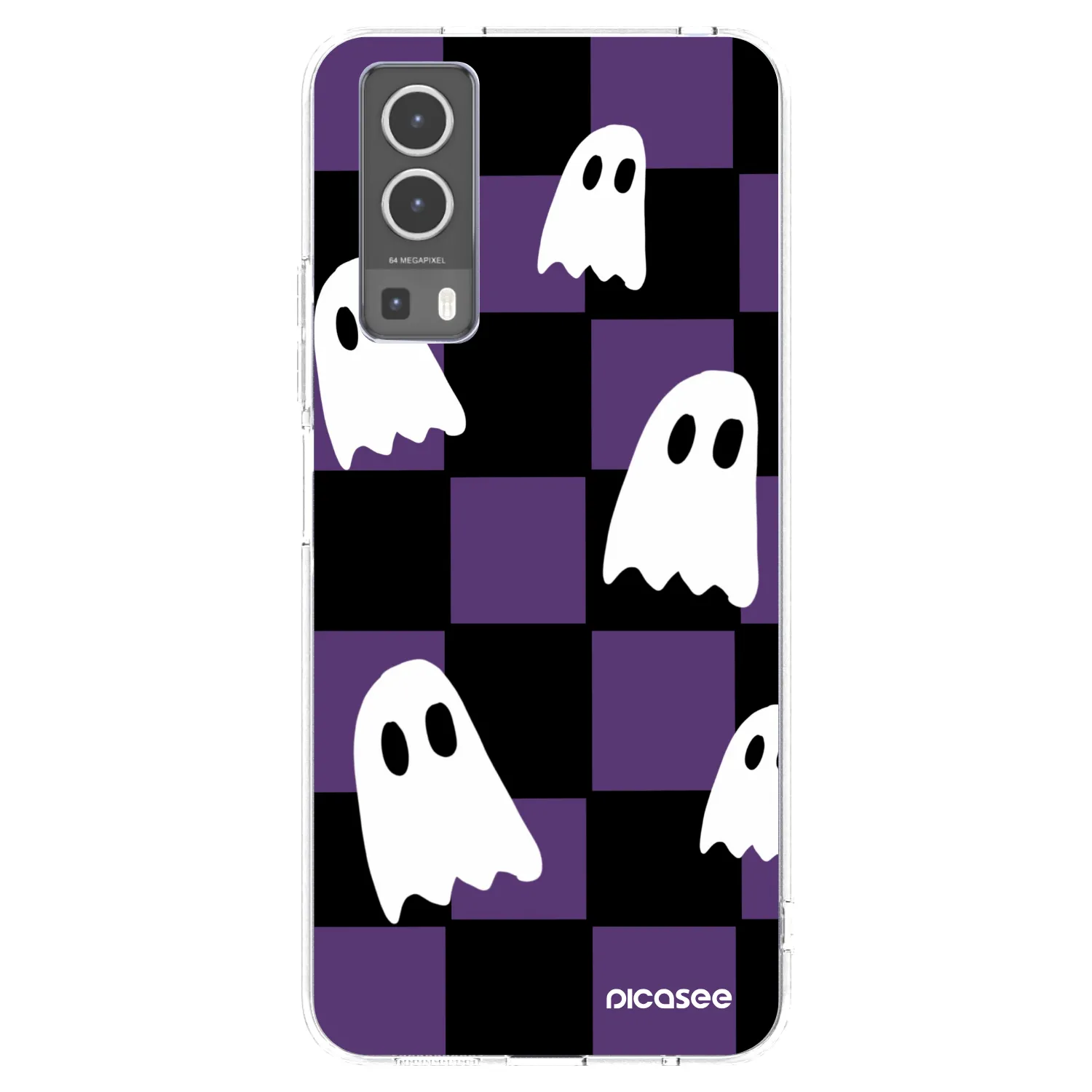 Picasee silikonowe przeźroczyste etui na Vivo Y72 5G - Ghosts