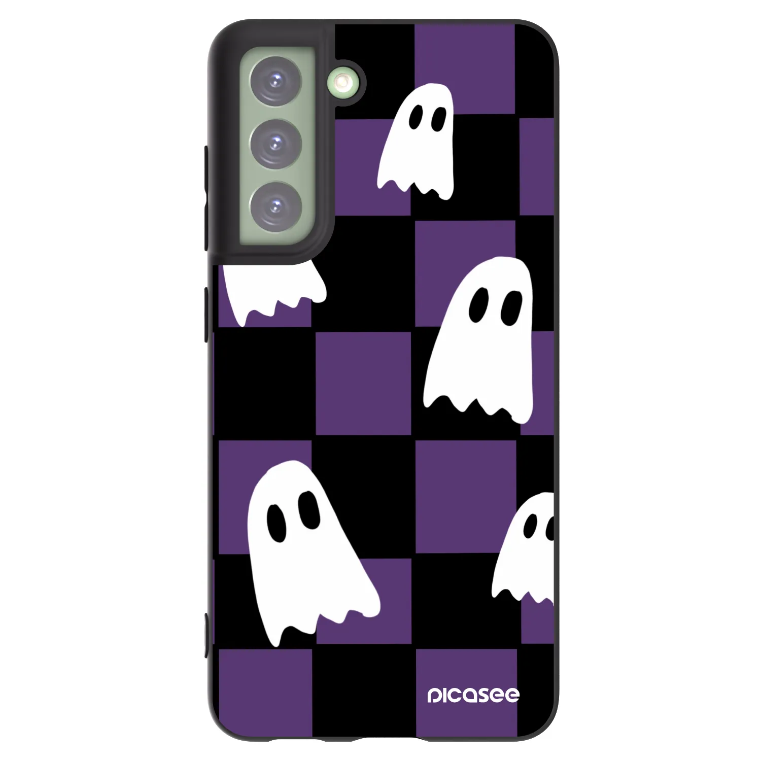 Picasee silikonowe czarne etui na Samsung Galaxy S21 FE 5G - Ghosts