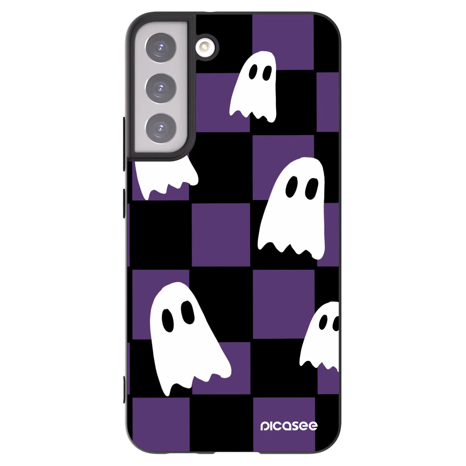 Picasee silikonowe czarne etui na Samsung Galaxy S22+ 5G - Ghosts