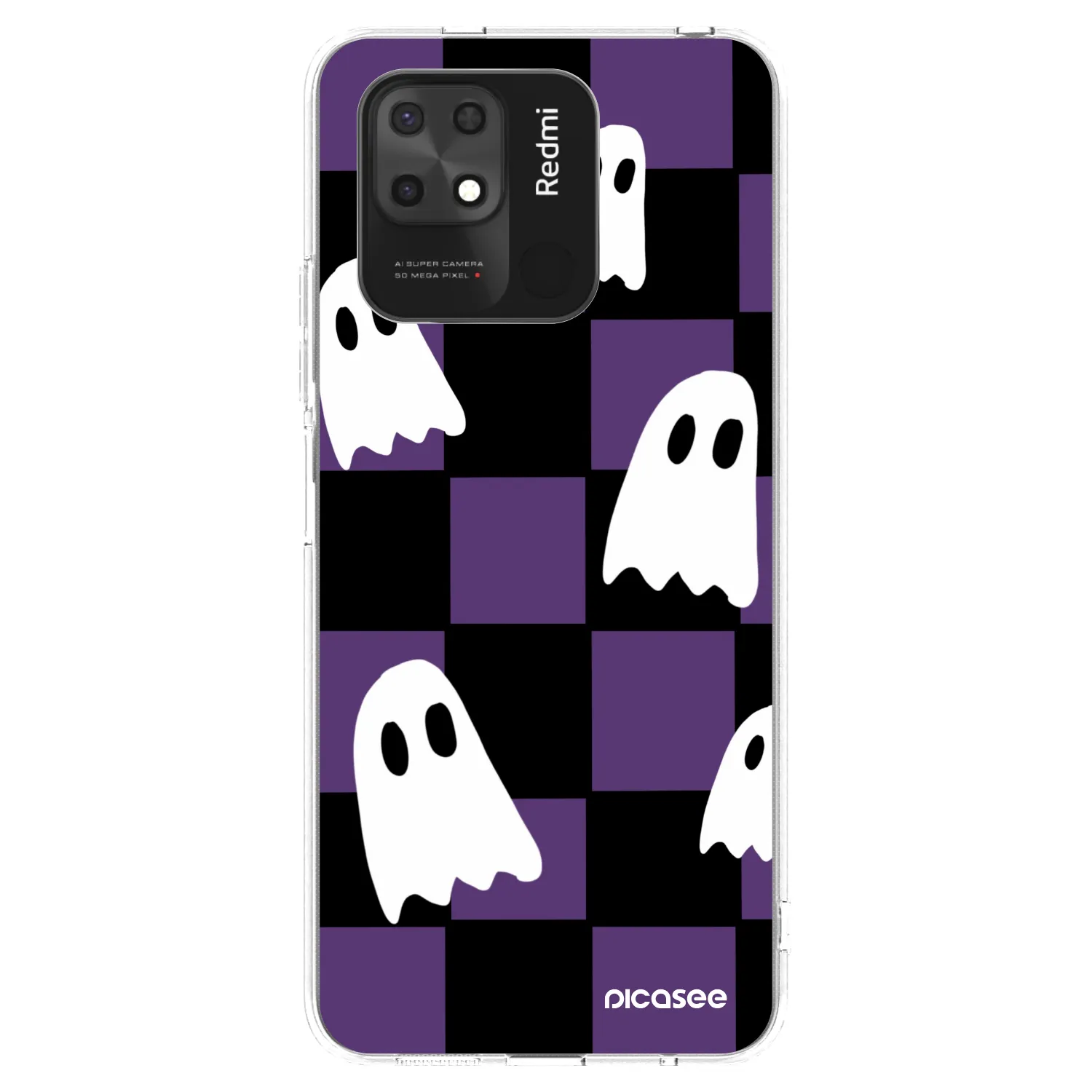 Picasee silikonowe przeźroczyste etui na Xiaomi Redmi 10C - Ghosts