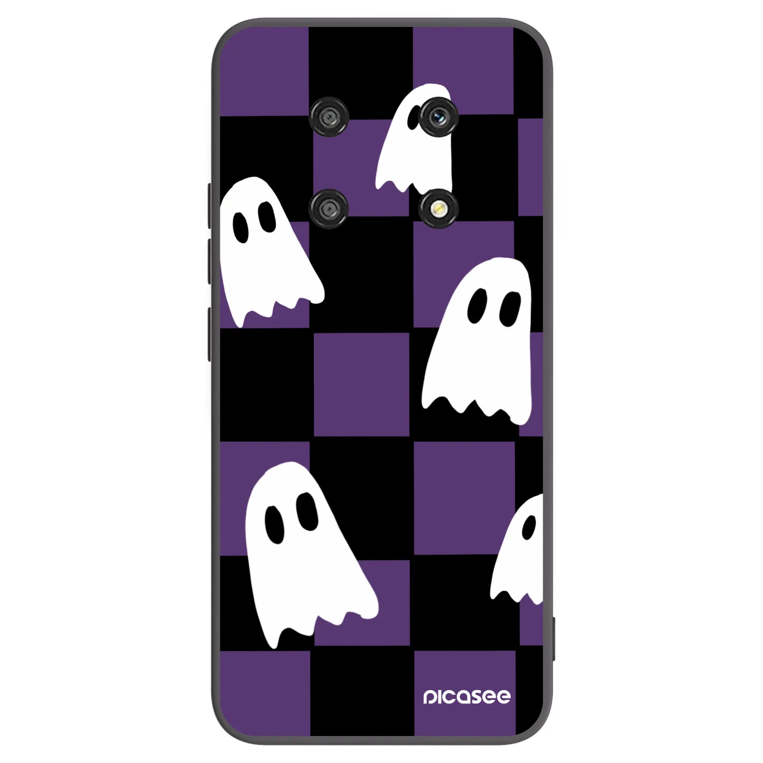 Picasee silikonowe czarne etui na Honor Magic4 Lite 5G - Ghosts