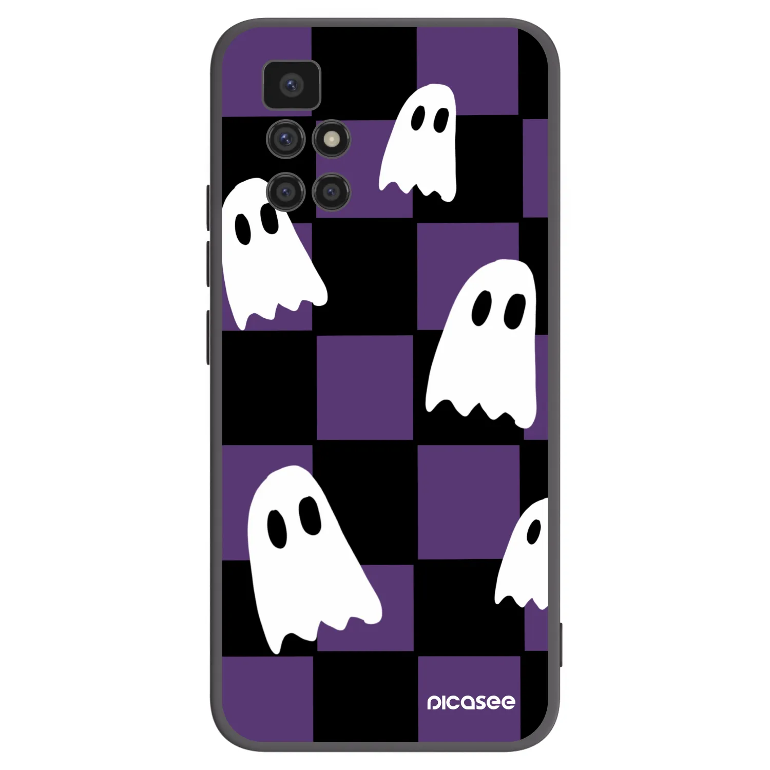 Picasee silikonowe czarne etui na Xiaomi Redmi 10 (2022) - Ghosts