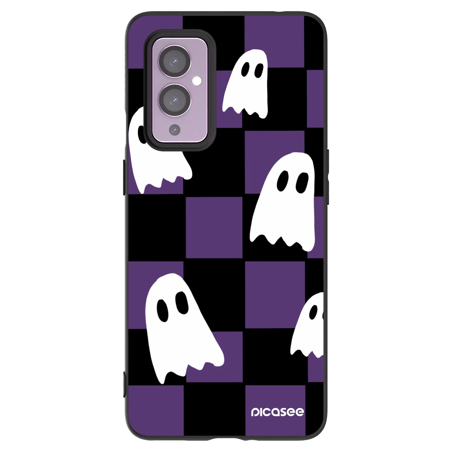 Picasee silikonowe czarne etui na OnePlus 9 - Ghosts