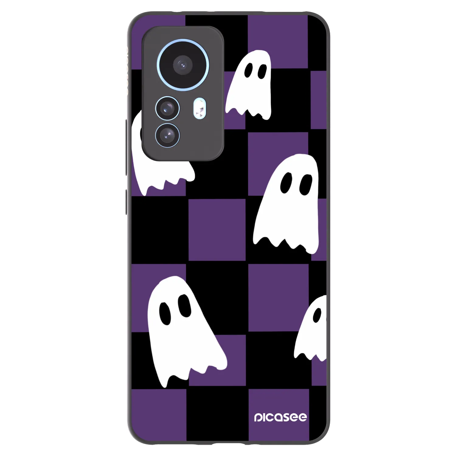 Picasee silikonowe czarne etui na Xiaomi 12T - Ghosts