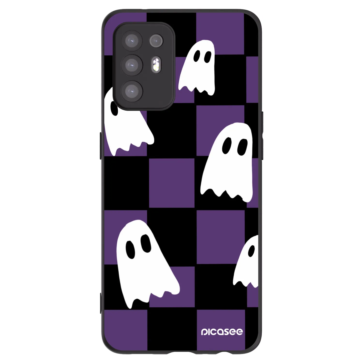 Picasee silikonowe czarne etui na OPPO A94 5G - Ghosts