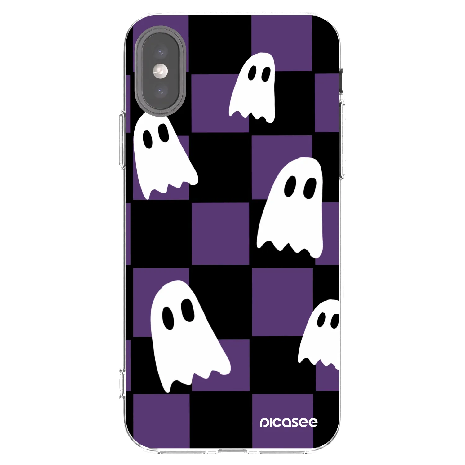 Picasee silikonowe przeźroczyste etui na Apple iPhone X/XS - Ghosts