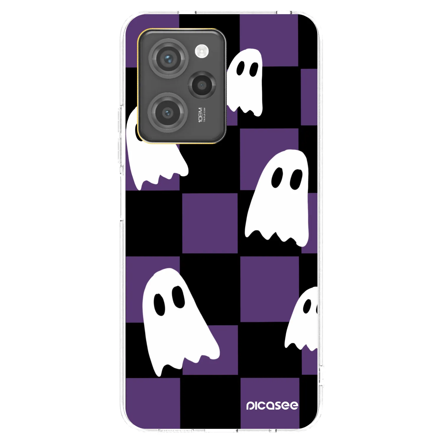 Picasee silikonowe czarne etui na Xiaomi Poco X5 Pro - Ghosts