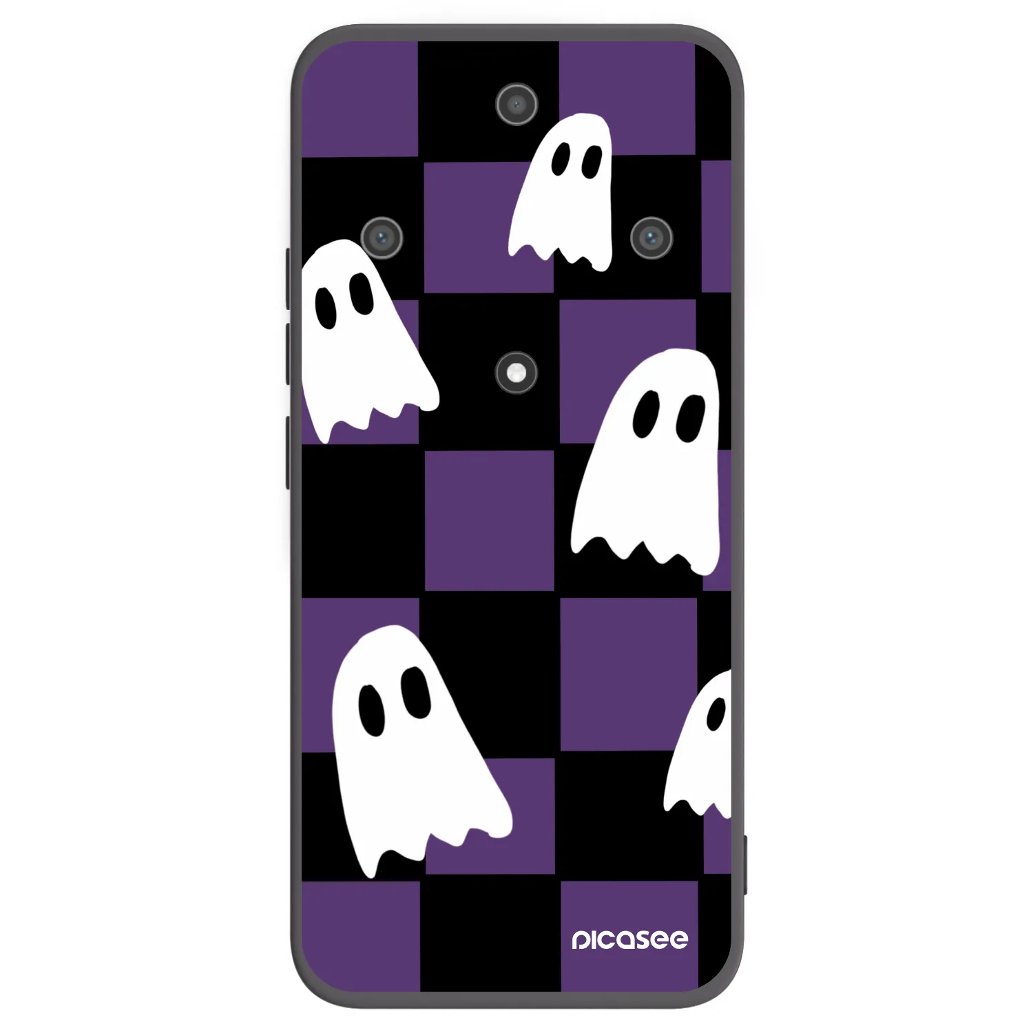 Picasee silikonowe czarne etui na Honor Magic5 Lite 5G - Ghosts