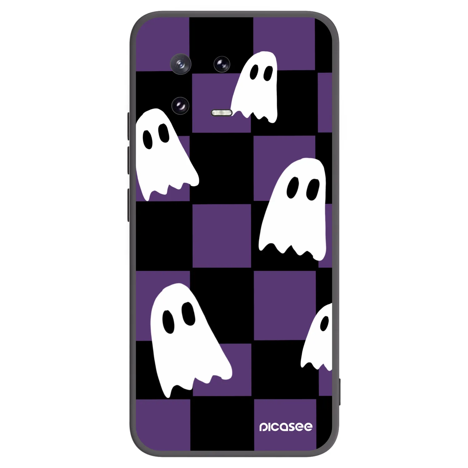 Picasee silikonowe czarne etui na Xiaomi 13 Pro - Ghosts