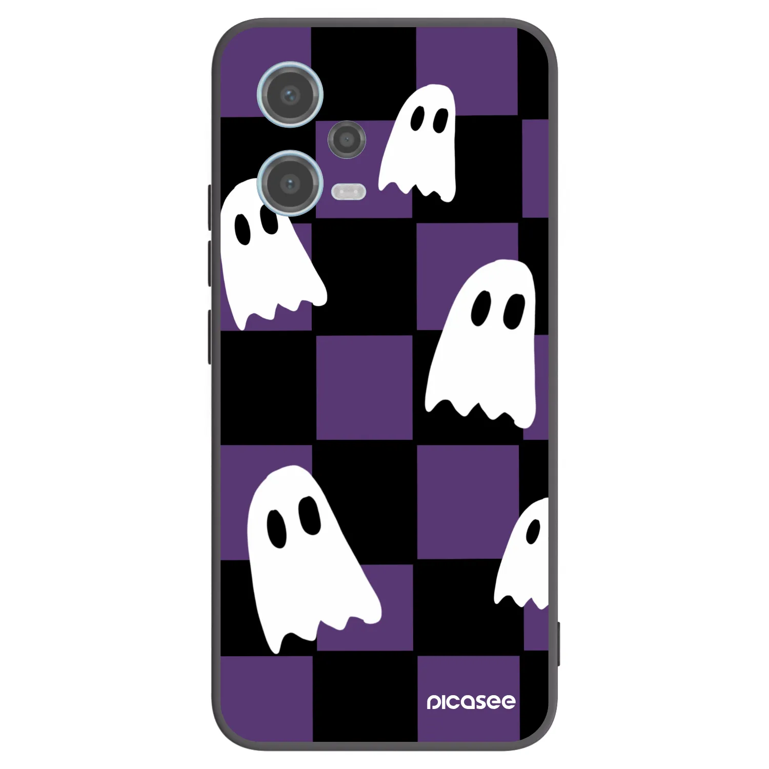 Picasee silikonowe czarne etui na Xiaomi Redmi Note 12 5G - Ghosts